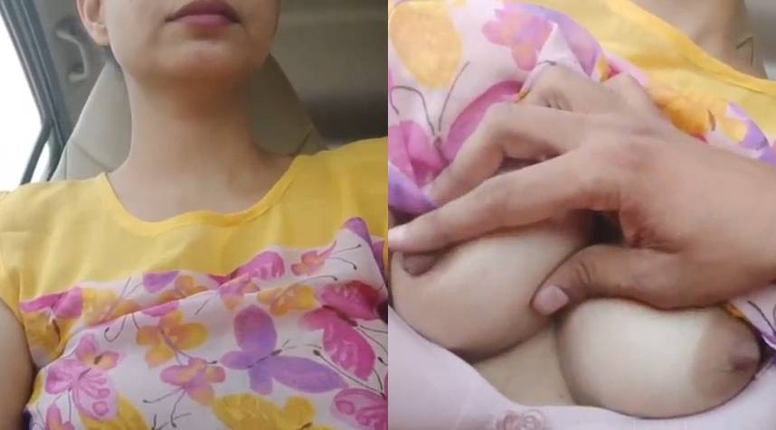 Pressing Boobs Sexy Indian Girl Car XXX Video